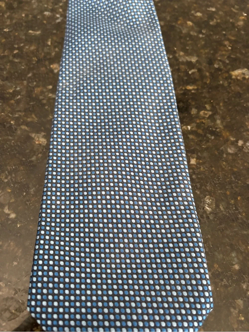 Blue Microdot Men's Tie - Classic Formal Accessory